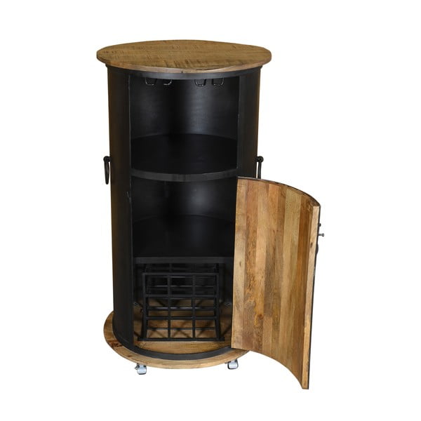 Dulap vinotecă negru din metal număr sticle 9, 60x115 cm Luni – Interia Home & Living-image-3