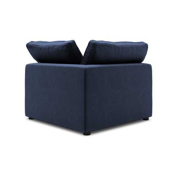 Modul reversibil de colț cu tapițerie din catifea pentru canapea Windsor & Co Sofas Galaxy, albastru închis-image-2