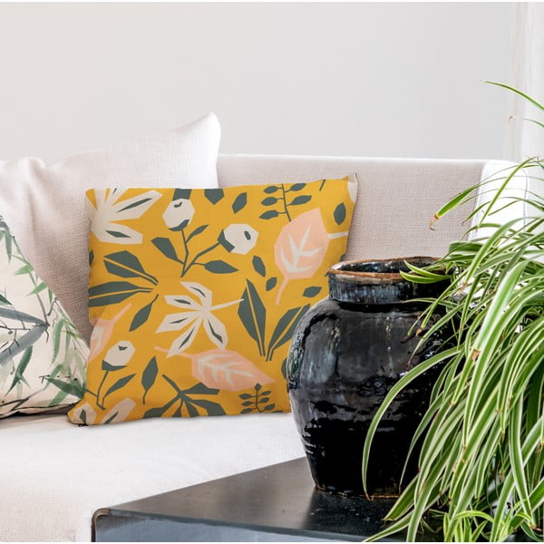 Pernă din bumbac Butter King Square Plants, 45 x 45 cm-image-1