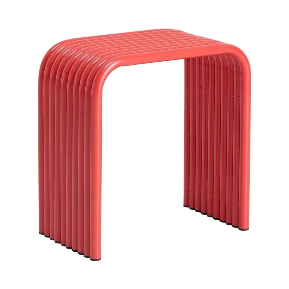 Scaun tip taburet roșu din metal Multron – Ellos Home