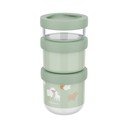 Cutii de gustări pentru copii verde-deschis 3 buc. din plastic Little Farm by Little Dutch – Mepal