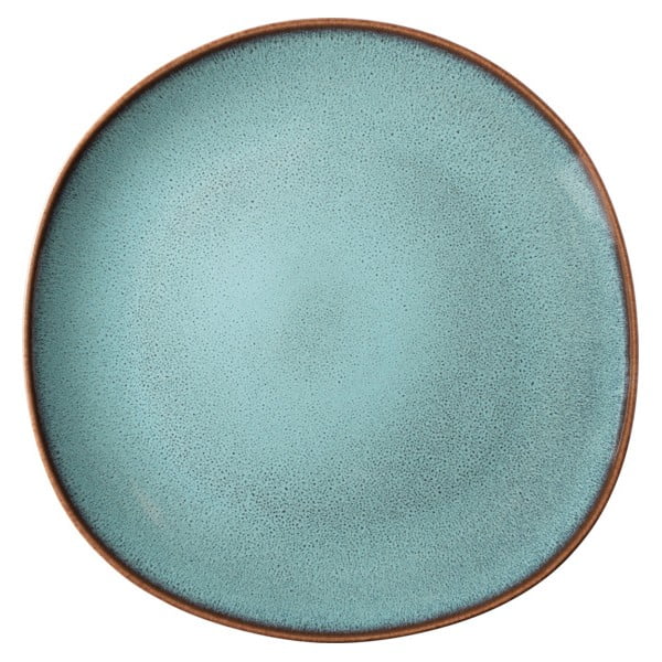 Farfurie din gresie ceramică Villeroy & Boch Like Lave, ø 28 cm, turcoaz - maro