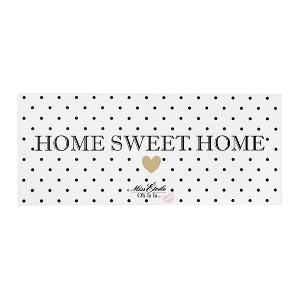 Placă de metal decorativă Miss Étoile Home Sweet Home, 13 x 30 cm