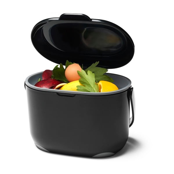 Recipient pentru deșeuri compostabile Addis Caddy, 2,5 l, negru-gri-image-1