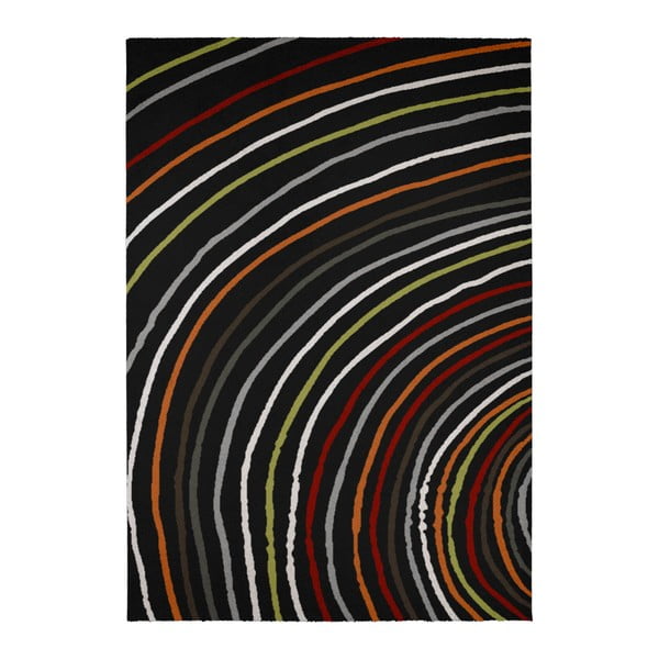 Covor Calista Rugs Madrid Rainbow, 160 x 230 cm, negru