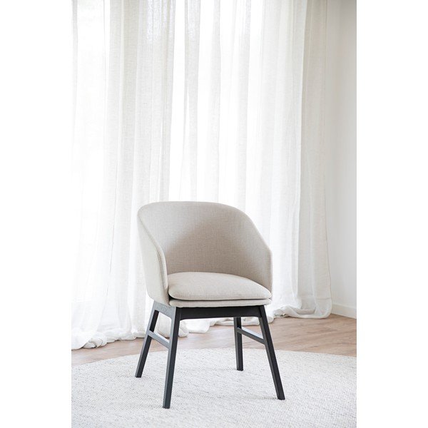 Set de scaune de sufragerie bej 2 buc. tapițat Windham – Rowico-image-1