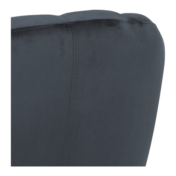 Fotoliu cu husă din catifea Actona Daniella, gri închis-image-2