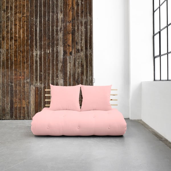 Canapea extensibilă Karup Shin Sano Natural/Pink Peonie