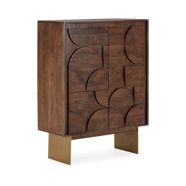 Dulap maro din lemn de mango 90x120x40 cm Trisha – MOME-image-2