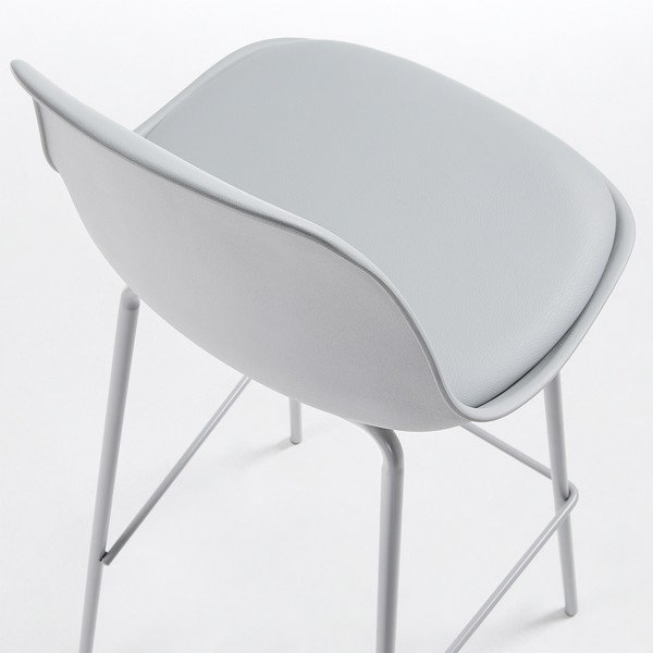 Scaun de bar La Forma Lysna, gri-image-4