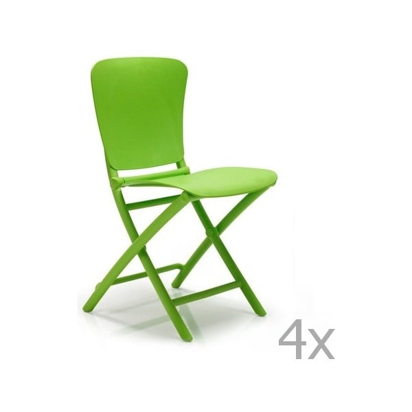 Set 4 scaune de grădină Nardi Zac Classic, verde