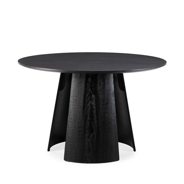 Masă de dining rotundă cu blat negru ø 120 cm Zuri – MOME