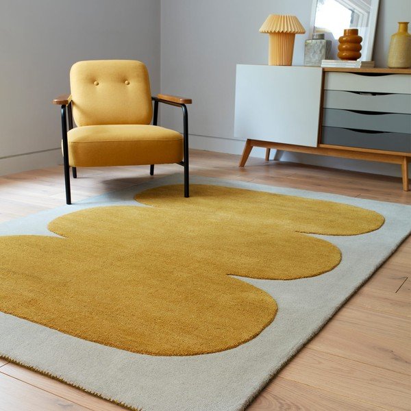 Covor galben ocru handmade din lână 120x170 cm Canvas – Asiatic Carpets-image-1