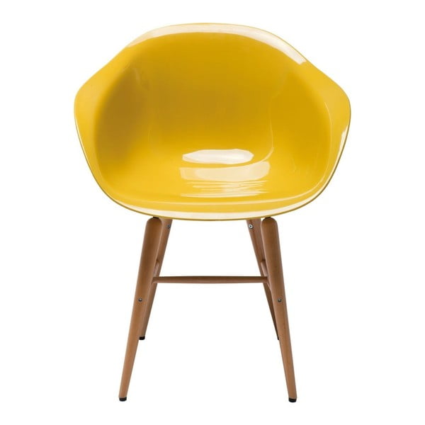 Set 4 scaune Kare Design Forum Armrest, galben