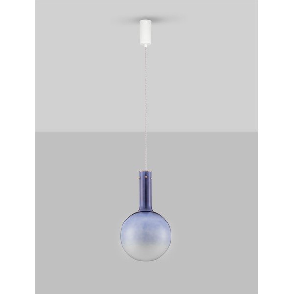 Lustră albastră LED cu intensitate reglabilă din sticlă ø 25 cm Nostos – Nova Luce-image-3