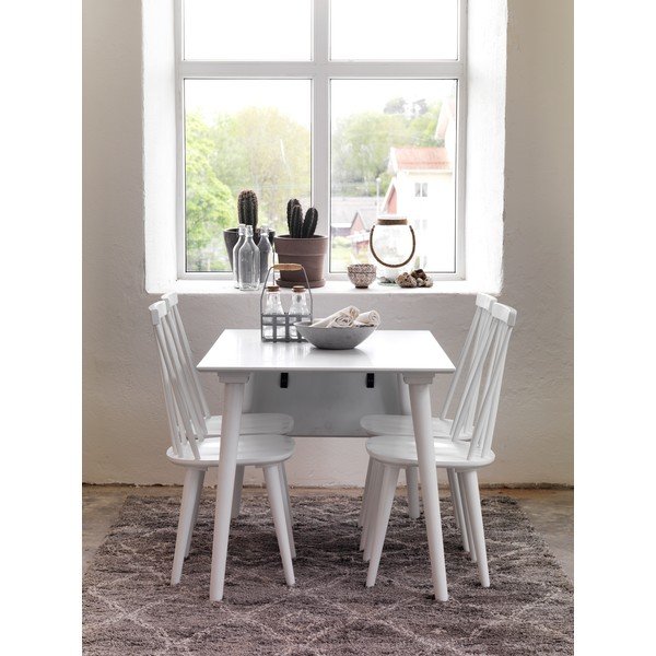 Scaun de dining din lemn de arbore de cauciuc Rowico Lotta, alb-image-1