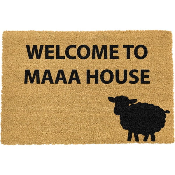 Covoraș intrare din fibre de cocos Artsy Doormats Welcome to Maaa House, 40 x 60 cm
