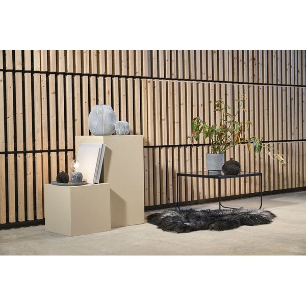 Măsuță de cafea neagră cu blat cu aspect de marmură 60x60 cm Gorm – Villa Collection-image-4