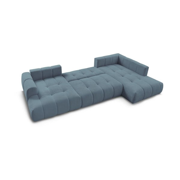 Colțar albastru extensibil/cu spațiu de depozitare (cu colț pe partea dreaptă/în formă de "U") Fuji – Bobochic Paris-image-4