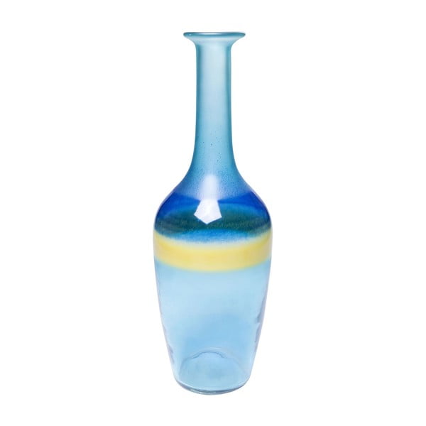 Vază din sticlă Kare Design Blue River, înălțime 53 cm, albastru