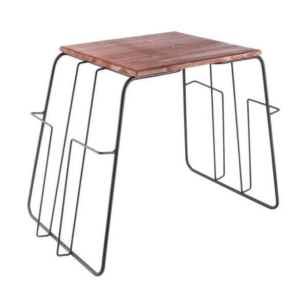 Măsuţă auxiliară cu spațiu depozitare reviste Leitmotiv Wired-image-1