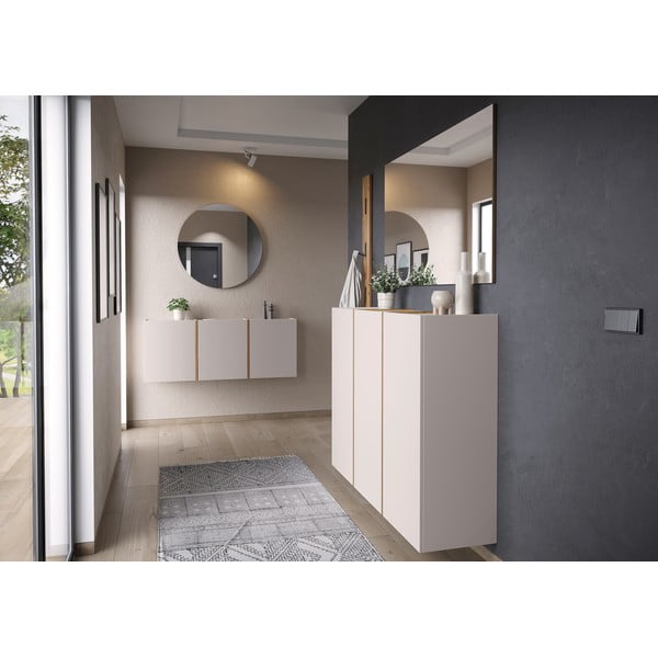 Set pentru hol crem/în culoare naturală 168x200x27 cm Libbiano – Germania-image-1