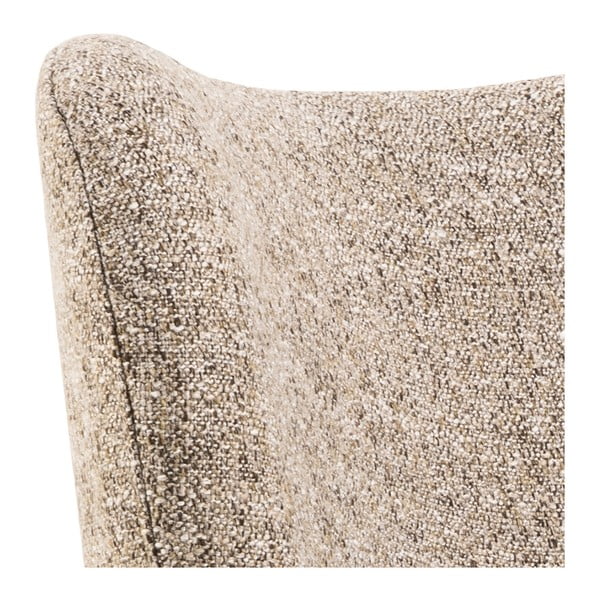 Fotoliu bej cu tapițerie din țesătură bouclé Elmont – Actona-image-4