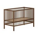 Pătuț maro din lemn de fag cu înălțime reglabilă 60x120 cm Dino – Vipack