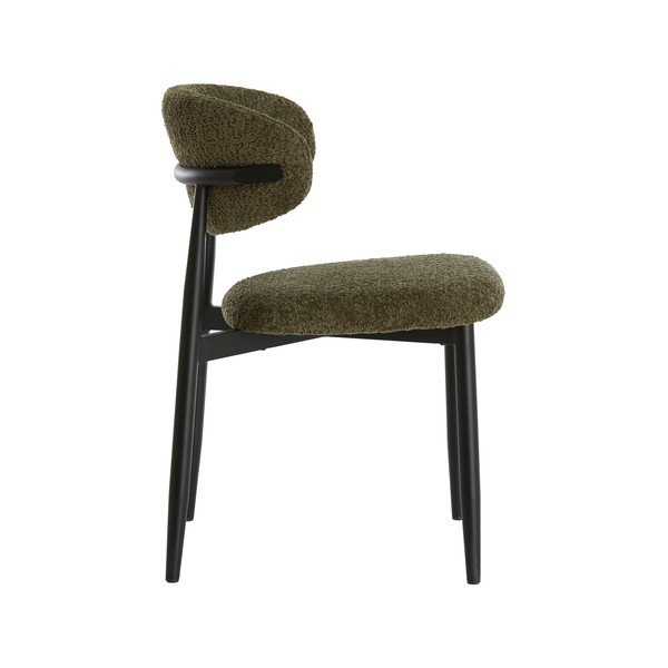 Scaun de dining verde închis tapițat Eniola – Light & Living-image-3