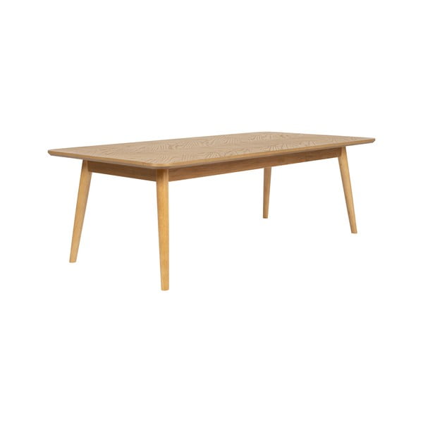 Măsuță de cafea în culoare naturală cu blat cu aspect de lemn de stejar 60x120 cm Fabio – White Label-image-2