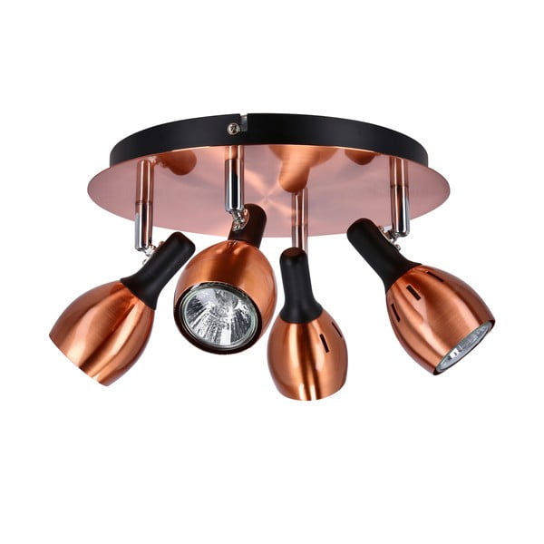 Plafonieră arămie cu abajur din metal 35x35 cm Cross – Candellux Lighting