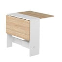 Masă de dining extensibilă cu blat cu aspect de lemn de stejar 76x28 cm Papillon – TemaHome