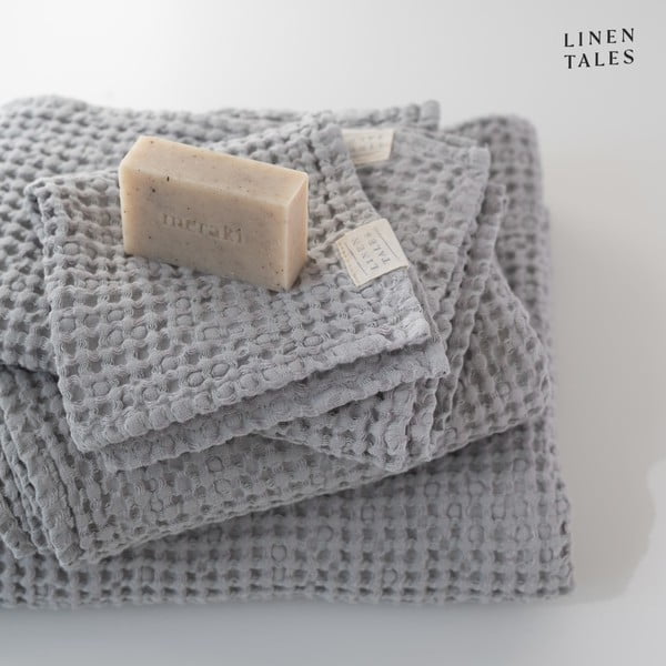 Prosop gri deschis 50x70 cm Honeycomb – Linen Tales