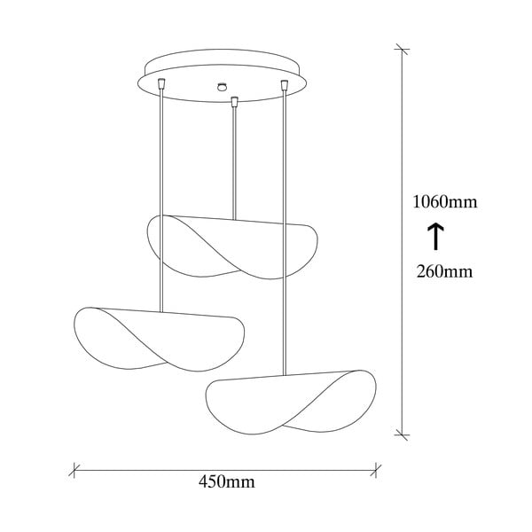 Lustră neagră/aurie cu abajur din metal ø 45 cm Sivani – Opviq lights-image-4