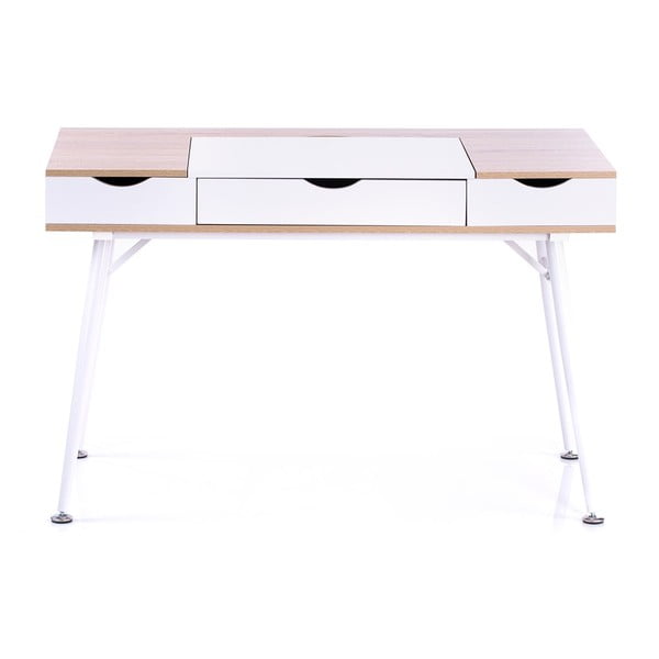 Birou cu blat cu aspect de lemn de stejar 60x120 cm Faryn – Homede-image-2