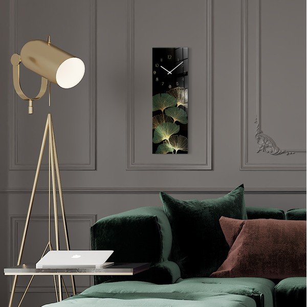 Ceas de perete din sticlă Gingko - Styler-image-1