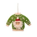 Ornament de Crăciun lucrat manual din material textil 12 cm Santa Jumper – Sass & Belle