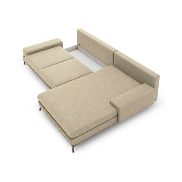 Colțar extensibil cu șezlong pe partea dreaptă Windsor & Co Sofas Planet, bej-image-3