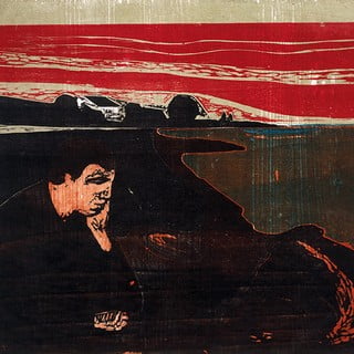 Reproducere tablou Edvard Munch - Evening Melancholy I, 30 x 30 cm