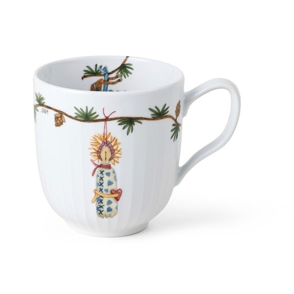 Cană albă din porțelan 330 ml  cu model de Crăciun Hammershøi – Kähler Design