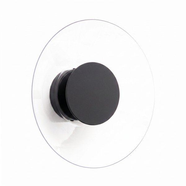 Aplică de perete neagră LED 
din sticlă acrilică
 ø 28 cm ASTRO – Thoro