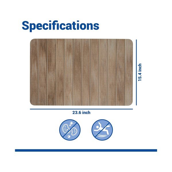 Covoraș de baie în culoare naturală închisă din diatomit 39x60 cm Argiri – Wenko-image-3