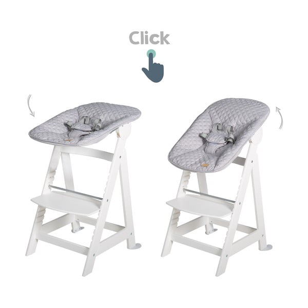 Scaun de masă pentru bebe alb Grow-Along – Roba-image-4
