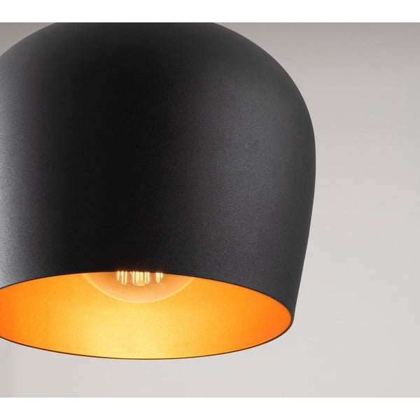 Lustră neagră cu abajur din metal Berceste – Opviq lights-image-3