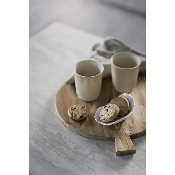 Măsuță de cafea albă/în culoare naturală cu blat din piatră 140x60 cm Orwel - Rowico-image-4