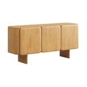 Comodă în culoare naturală din lemn de stejar 160x76x45 cm Charlotte – Micadoni 