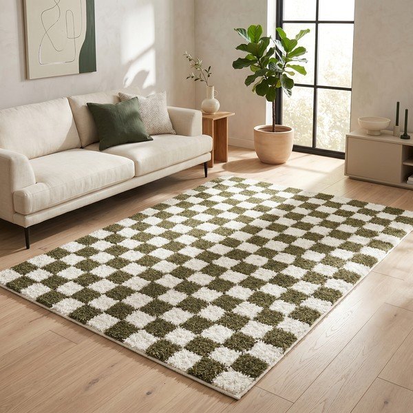 Covor verde închis/crem 160x230 cm Grida – ESTE-image-3
