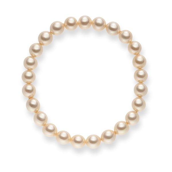 Brățară cu perle galben deschis Pearls Of London Mystic, lungime 20 cm