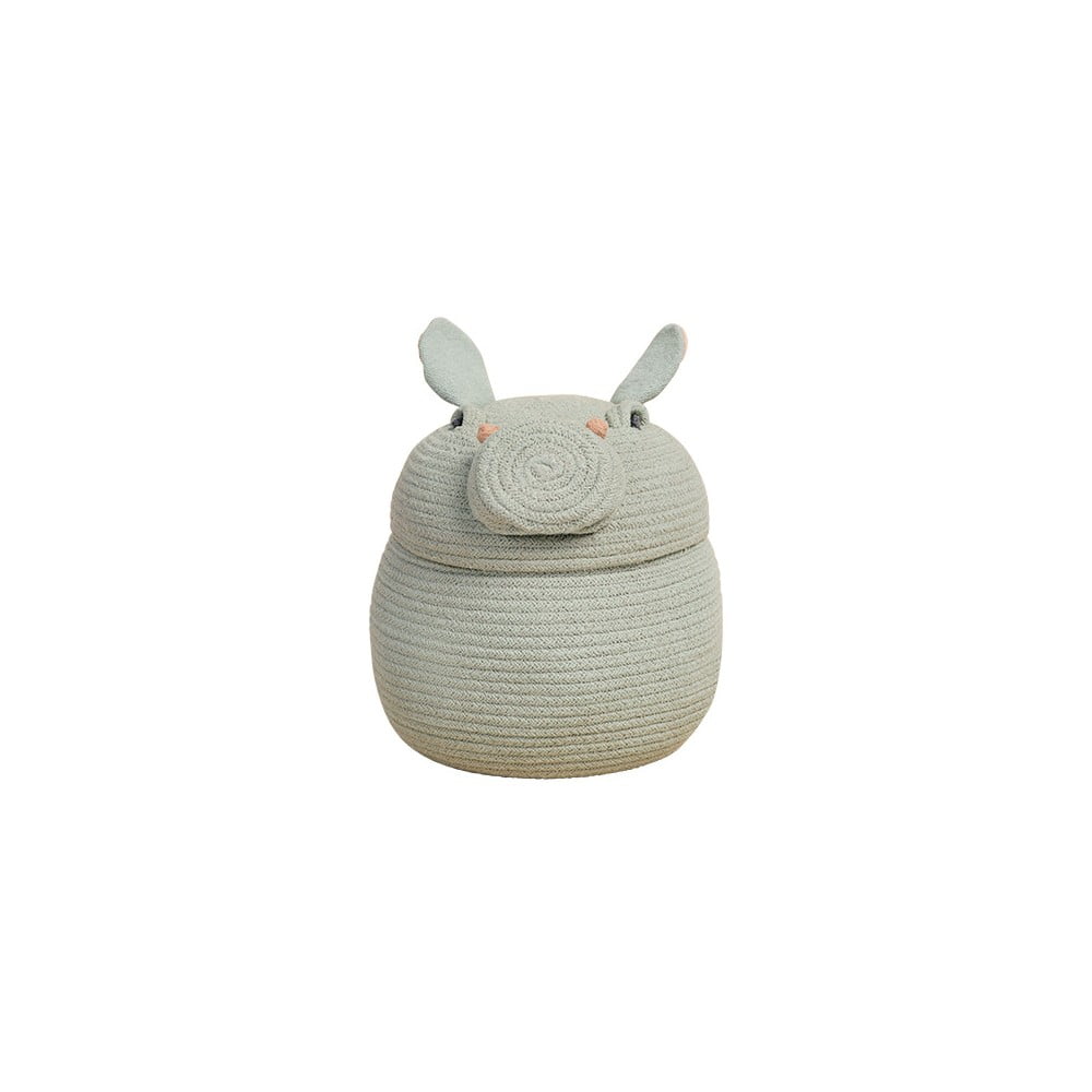 Coș de jucării pentru copii gri deschis din material textil ø 25x30 cm Henry the Hippo – Lorena Canals