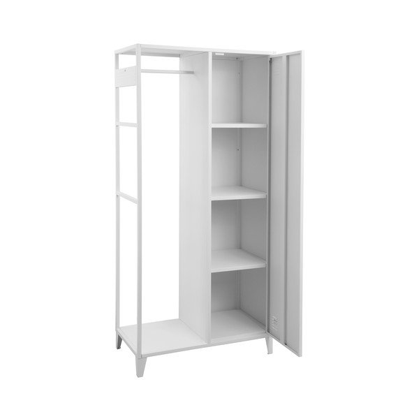 Șifonier alb deschis din metal 80x175 cm Salino – Støraa-image-2
